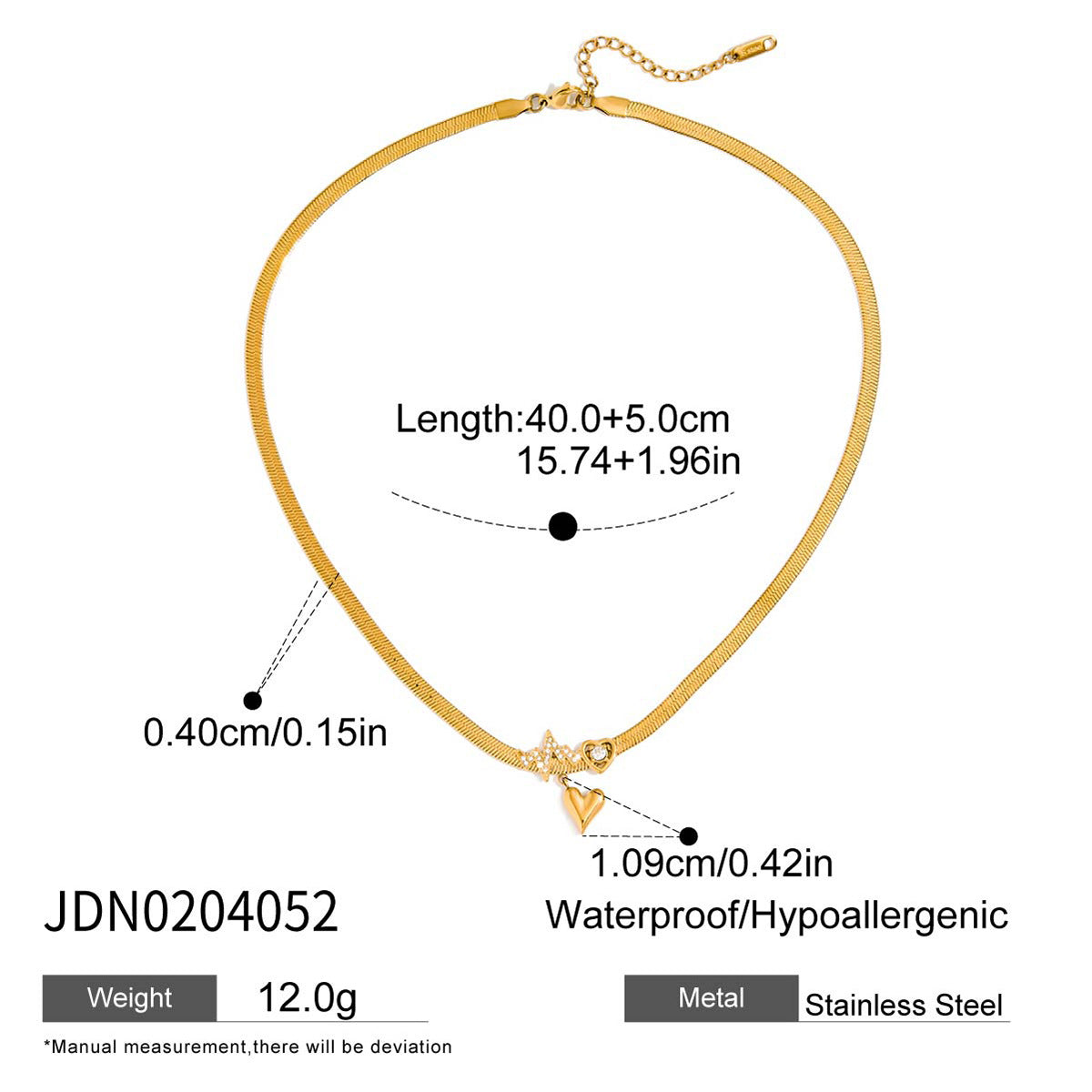 Luxury Heart-Shaped Titanium Set