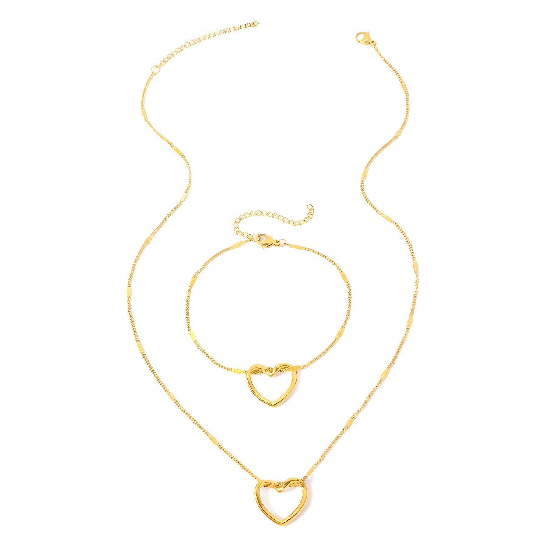 Stainless Steel Hollow Heart Set